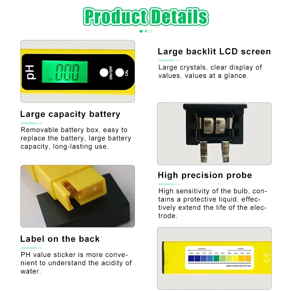  LCD PH 跮 0.01   ˻, 0-14  ,   