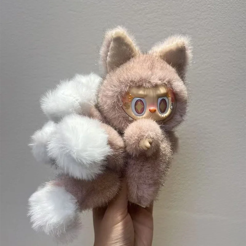 Labubu-style 17CM plush doll with vinyl face and soft costume – collectible gift toy with free shipping to Singapore.