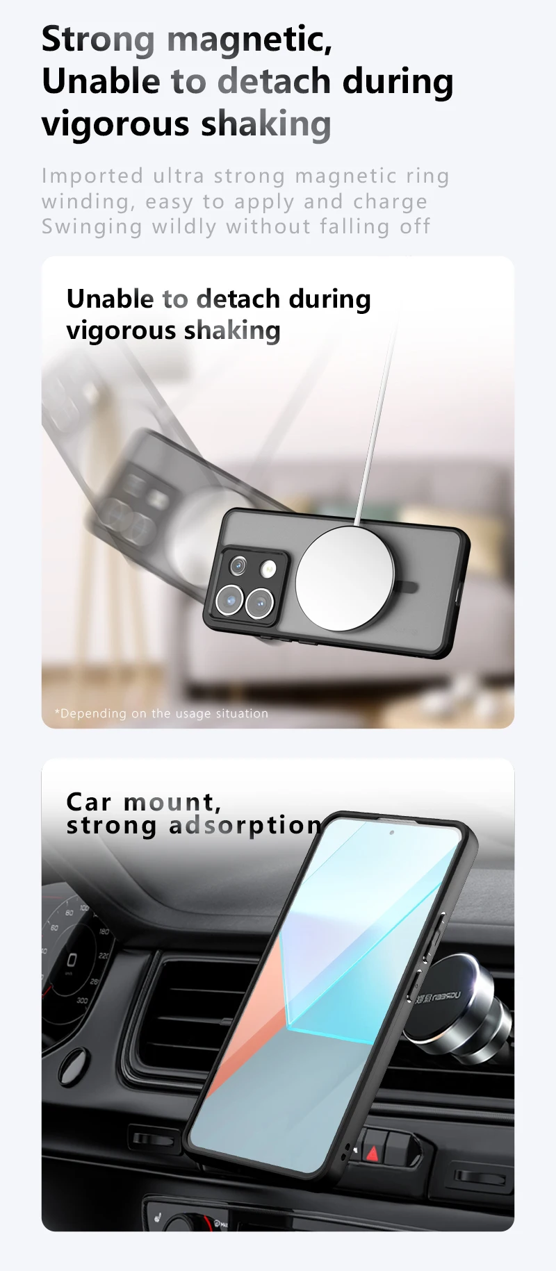 Shockproof Magnetic Wireless Phone Case with Enhanced Protection