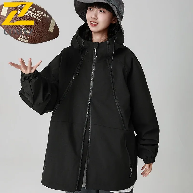 COMXZ Hiking Travel Versatile Mens Jacket Lightweight Windproof Motorcycle Jackets Street Style Comfortable Autumn Clothing