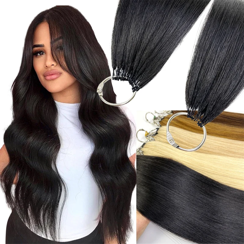 Third Generation Micro Feather New Hair Extensions 100% Human Hair Straight 16