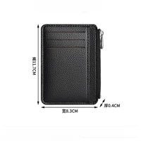 Men Fashion Credit ID Card Holder Wallet Male Slim Leather Wallet with Coin Pocket Multi Slot Black Brown Business Purse - Image 6