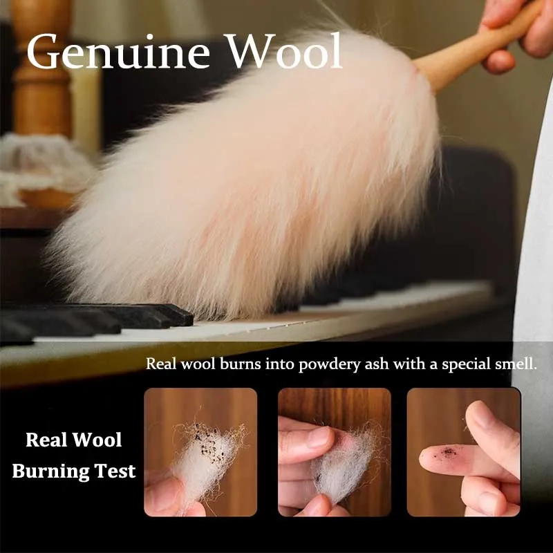 Luxury Home Cleaning Real Wool Duster Electrostatic Dust Removal Hanging Feather Dusters Cleaner for Car Piano Lamp Furniture cleaning duster wool duster brush feather duster
