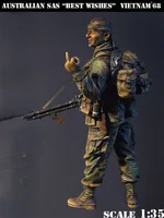 1:35 Scale Resin Figure Model Kit Hobby Miniature Statue Australian Special Forces Vietnam Unassembled and Unpainted Diorama Toy 1