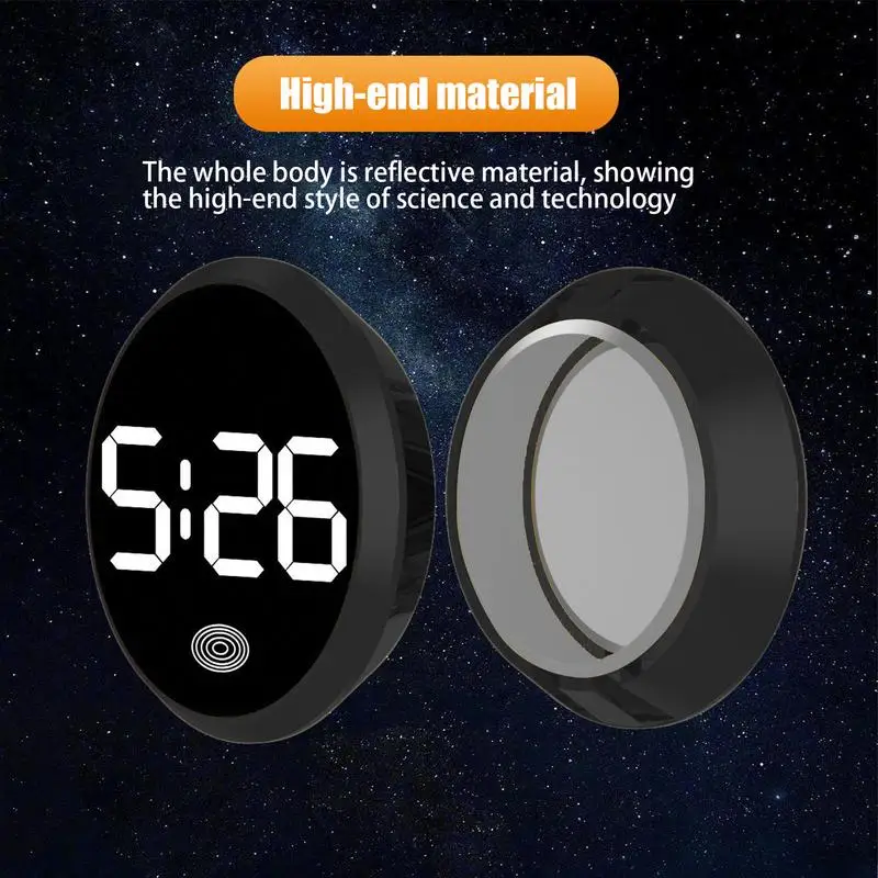 Vehicle Touchable Screen Clock Car Digital Watch Auto Electronic Clocks Alloy Shell Car Electronic Accessories 4