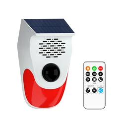 Solar - Powered Motion Activated Voice Announcer with Strobe Light and Security Siren (Voice AnnouncerX1)