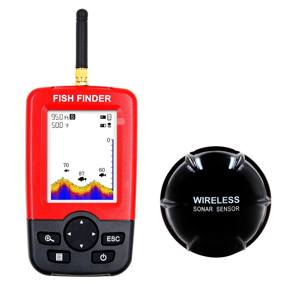 

High Quality Fish Detector Fishfinders Visual HD Wireless With 40M Sonar Depth Alarm Fishing Detector Portable