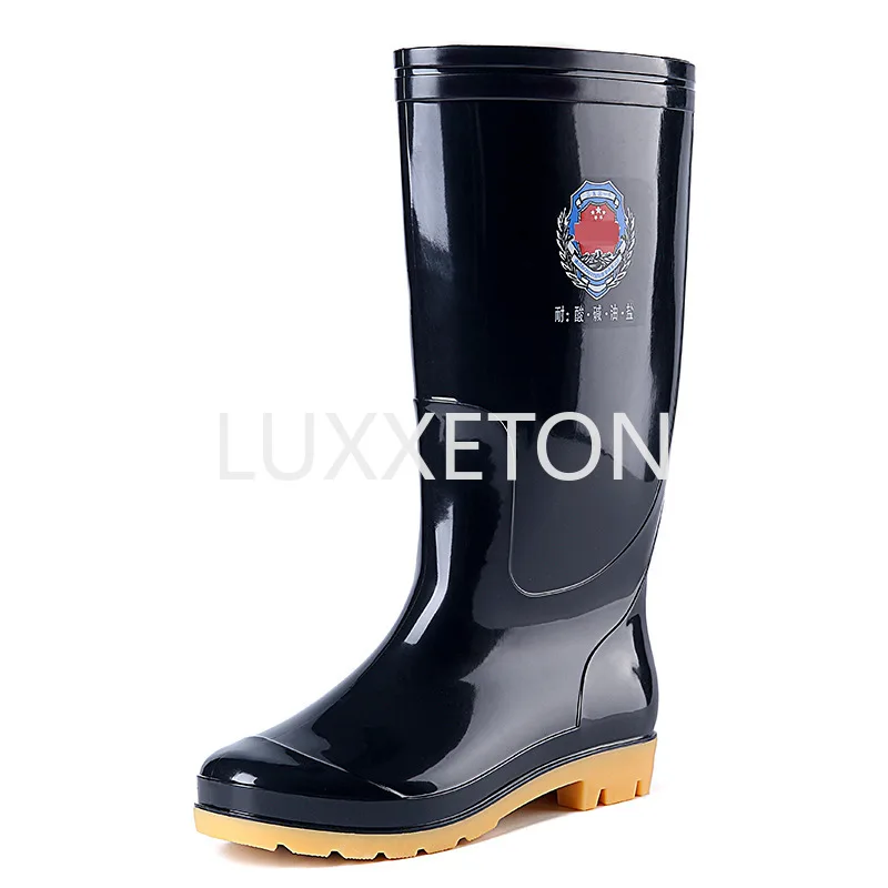 

Men's Strong Eagle Tube Boots Rain Boots Men's Rain Boots Overshoes Acid and Alkali Resistant Water Boots Tendon Sole Labor...