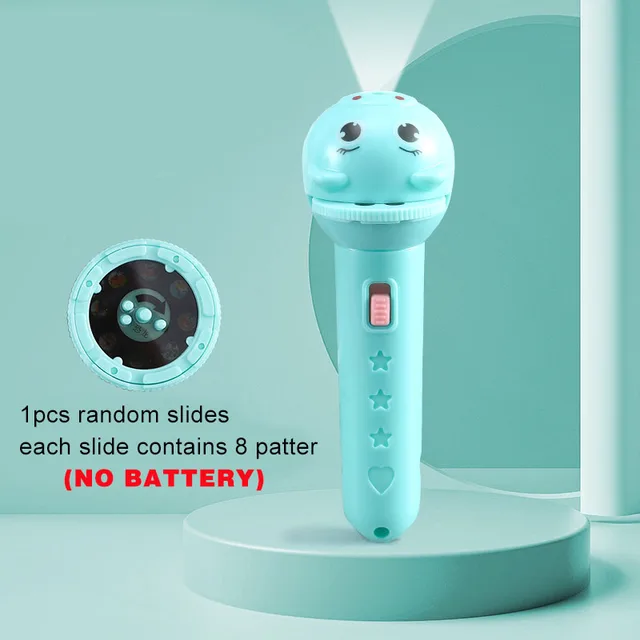 Flashlight Projector for Kids Baby Sleeping Story Book Torch Lamp Toy Early Education Toy Holiday Gift Light Up Toy Toys 6