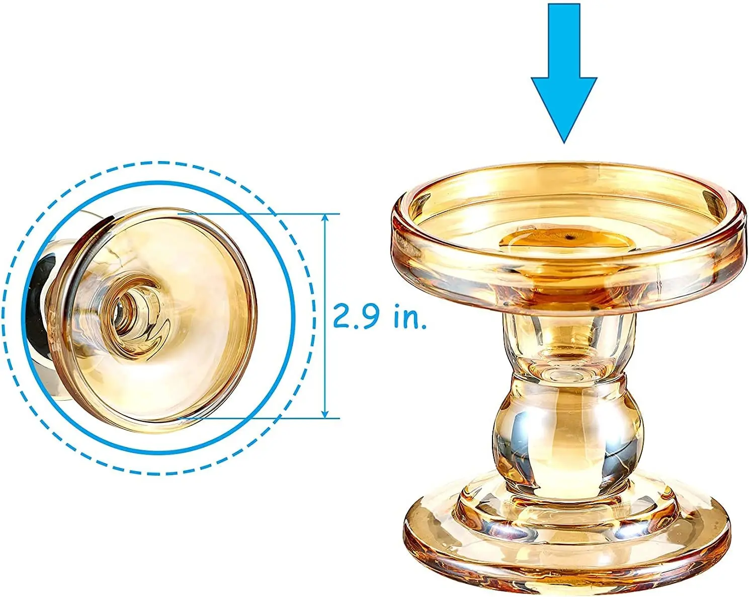 Glass Candle Holder for Pillar Candle Holder/Taper Candlestick Holders, Decorative Unity Candle Holder for Formal Even - Image 6