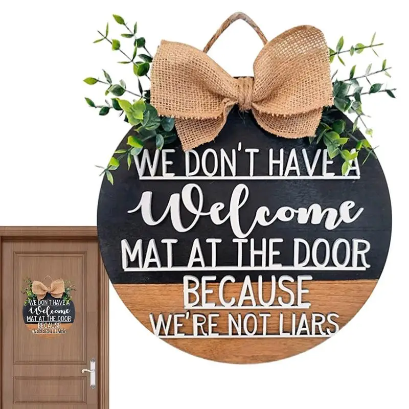 

Знак приветствия, украшение для входной двери, деревянный декор для двери, настенные украшения, украшения для дома, весенние венки для входной двери