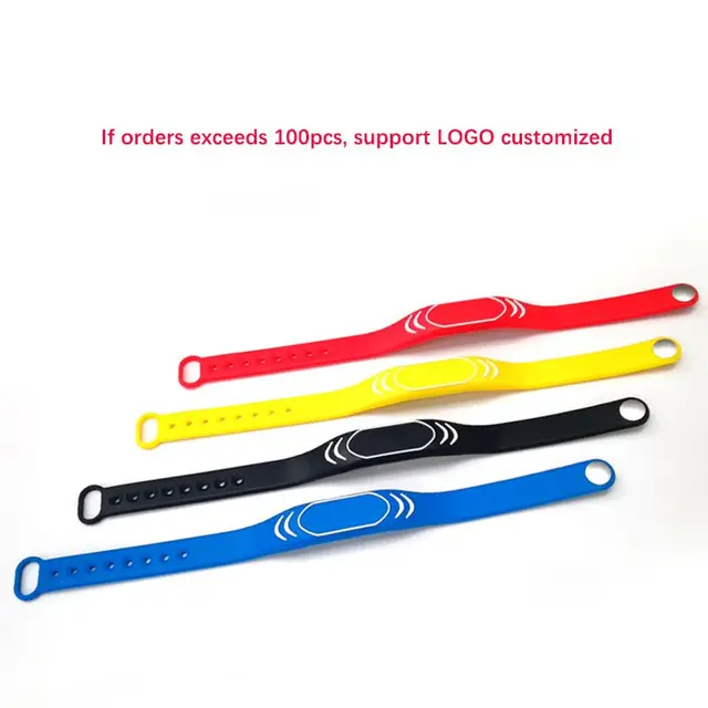 1PC 125khz EM4100 Read Only RFID Adjustable Smart Wristband, Access Control Card Wrist Band Bracelet Tag,Can Be Customized LOGO 3