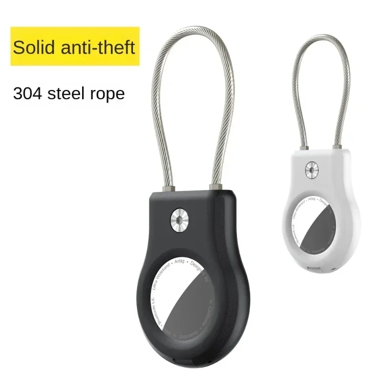  Waterproof AirTag Secure Holder with Wire Cable