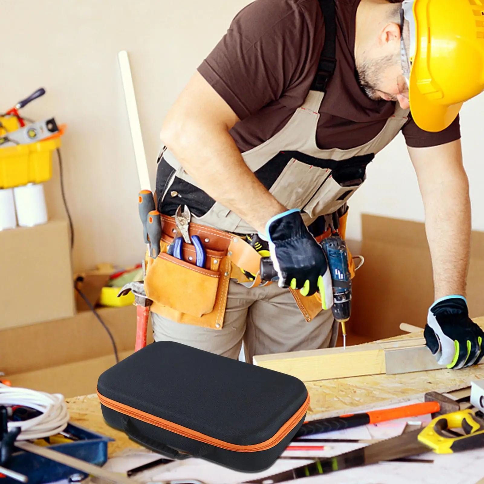 방수 도구 상자, 대용량 충격 방지 전기 드릴 운반 케이스 전기 기술자 하드웨어용 옥스포드 천 가방