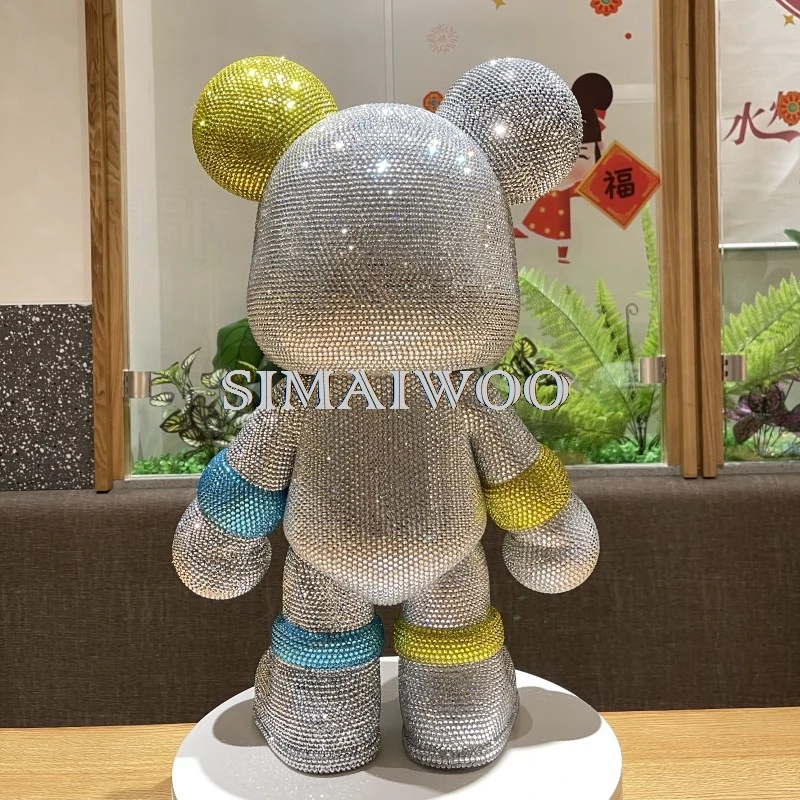 Anpassbare Strass Space Bear glänzende Kristall Tier Figur Handwerk Kreuzstich Mosaik Shop Dekor Puppe Weihnachtsgeschenk – Detail 9