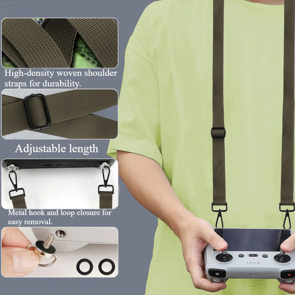 Sangle de cou pour manette DJI RC, RC 2, RC Pro rangée dans son emballage, prête à l'emploi.