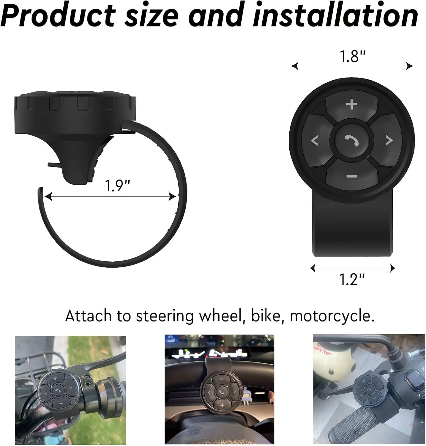 Wireless Bluetooth 5.3 Remote Controller IPX6 Waterproof Wireless Controller for