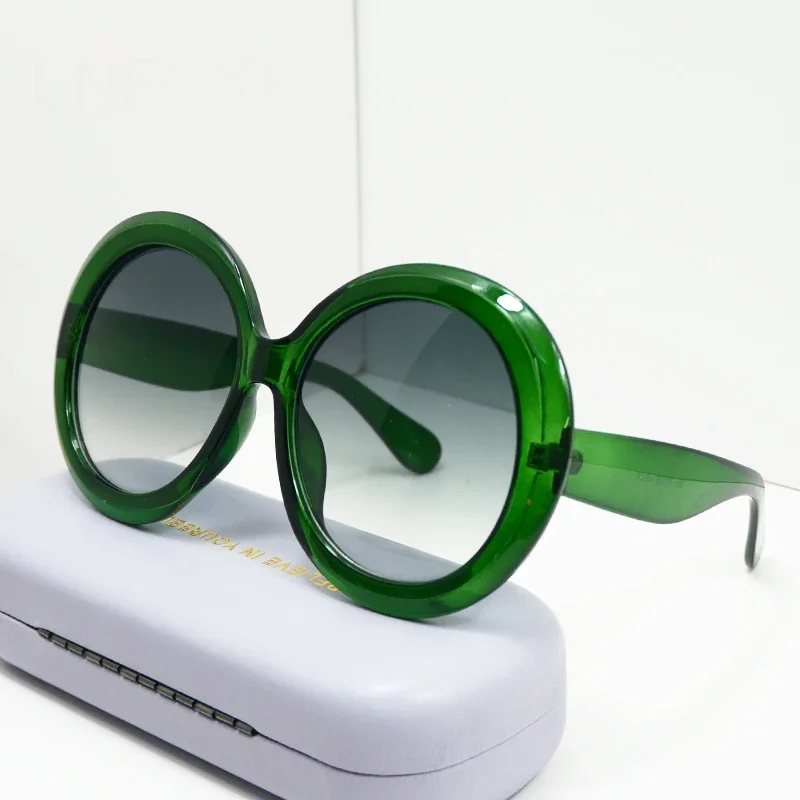 

JNPCXI Oversized Round Sunglasses Women Men Luxury Brand Big Frame Sun Glasses Goggles Large Shades Unisex Riding Eyeglasses