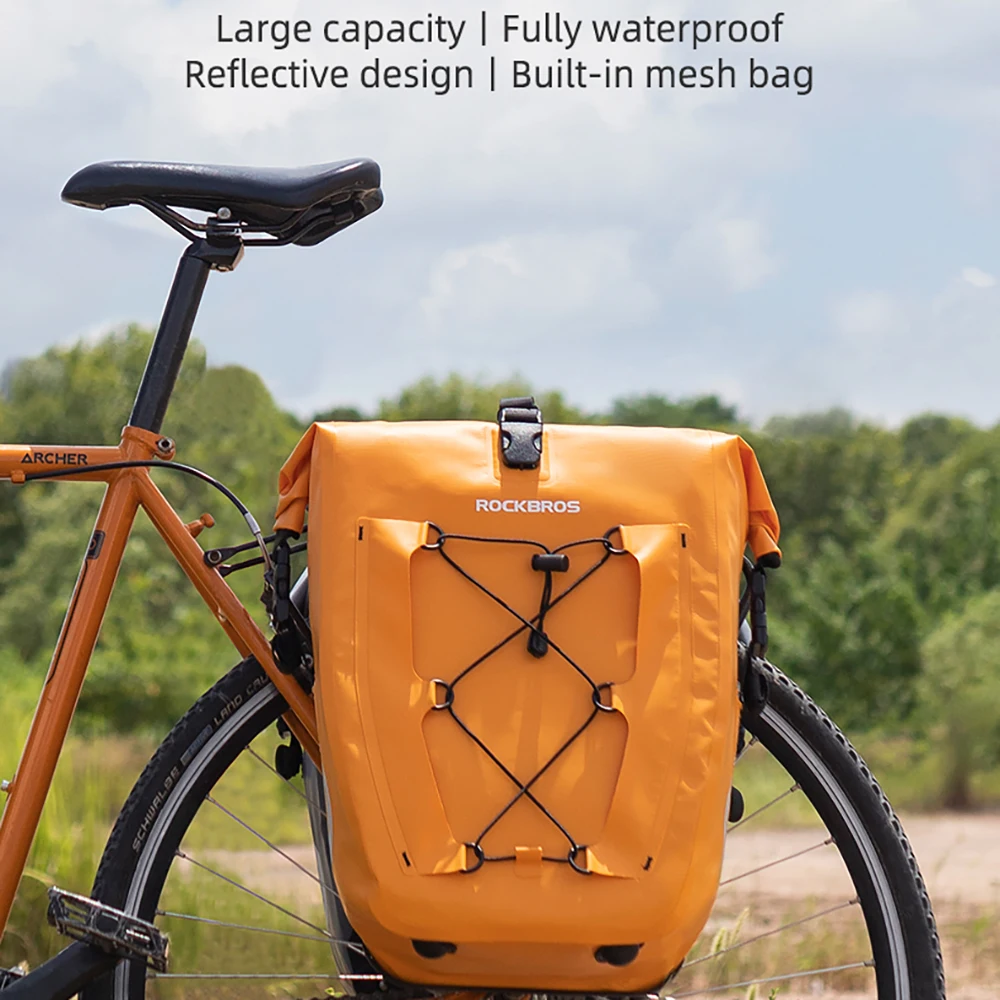 ROCKBROS Radfahren Gepäckträger Fahrrad Kofferraum Tasche Mountain Road Fahrrad Schwanz Sitz Pack Gepäckträger Fahrrad Tasche Wasserdichte Regale – Detail 5