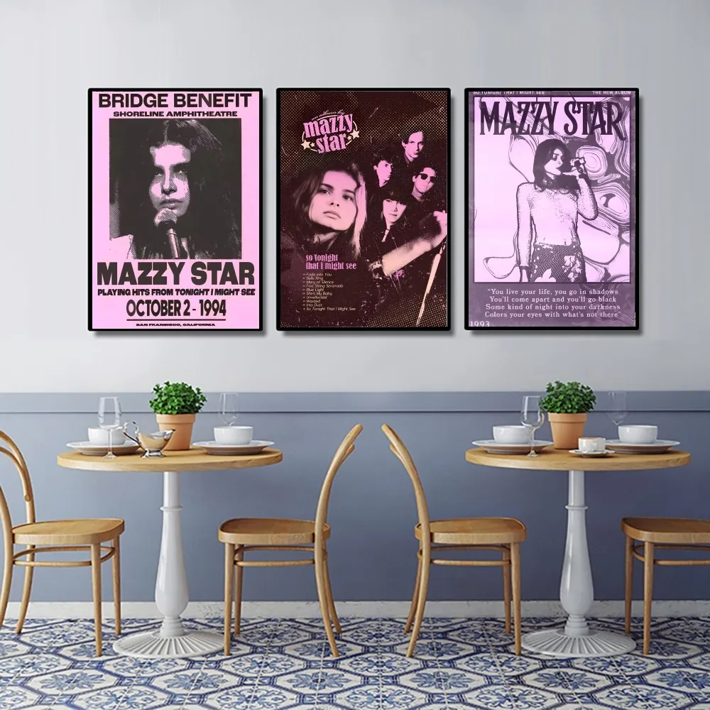 

Mazzy Star Poster Kraft Club Bar Paper Vintage Poster Wall Art Painting Bedroom Study Stickers