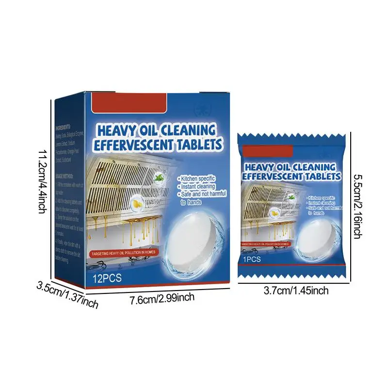 Heavy Oil Stain Cleaner Kitchen Oil StainDegreaser Multifunctional Kitchen Instant Cleaning Tablet Pan Baking Pot