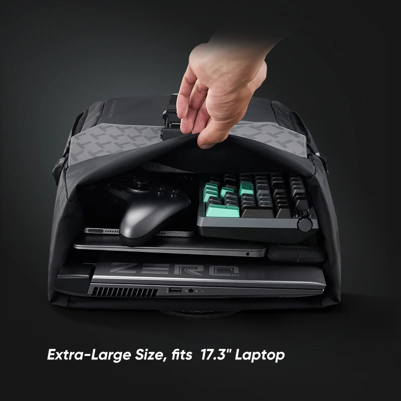 Thunderobot Preto Guerreiro Pro Laptop Mochila Armazenamento de Partição Anti-ladrão Grande Capacidade Male Business Bolsa 17.3 - Imagem 2