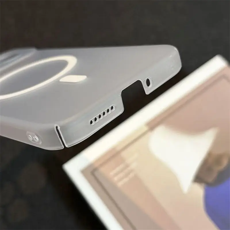 Sleek Transparent Magnetic Hard Case - Durable Protective Back Cover