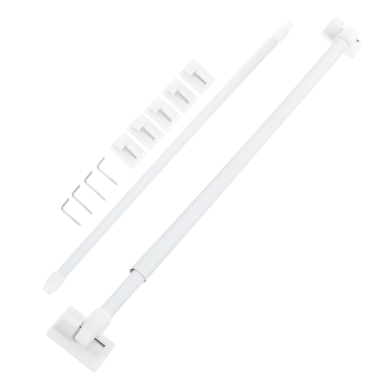 조절 가능한 플라스틱 커튼 막대, 소형 커튼 막대, 신축성 있는 욕실 제품