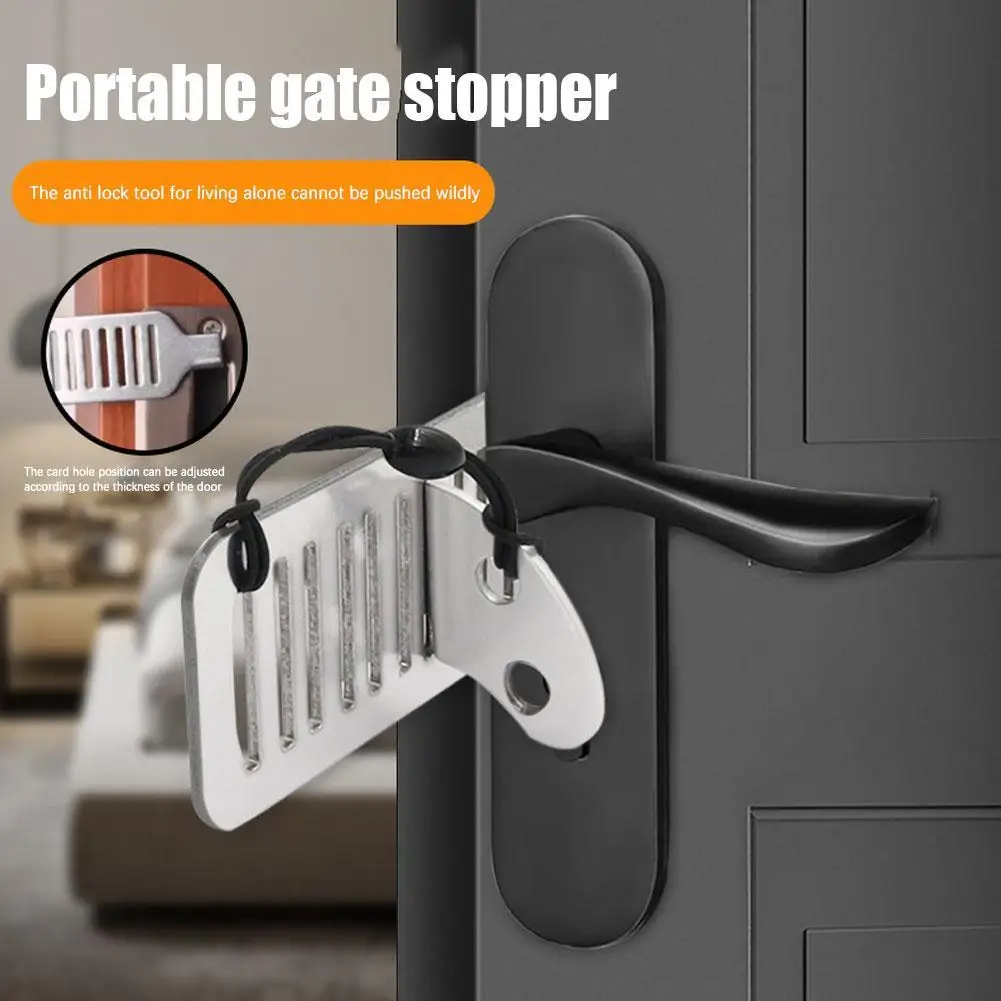 Door Lock Security Travel Heavy Duty Portable Door Lock Stoppers Hotel Jammer Home Security Device Apart travel door lock