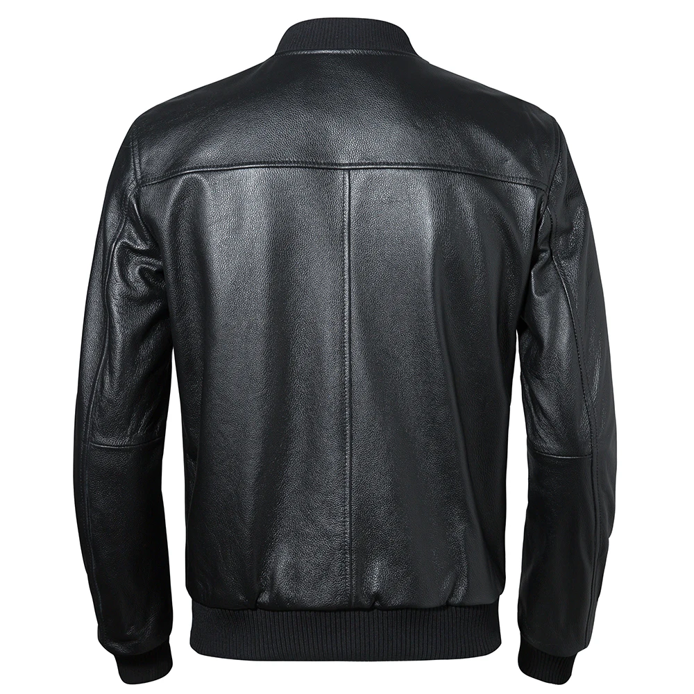 Men Leather Jacket Genuine Cowhide Slim Fit Male Coat Spring Autumn Asian Size 5XL M615