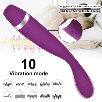 Female Dedicated Finger Vibrator Dildo 10 Speed Powerful Clitoris AV Stick Masturbation Device Vagina Massage Adult Sex Products 2