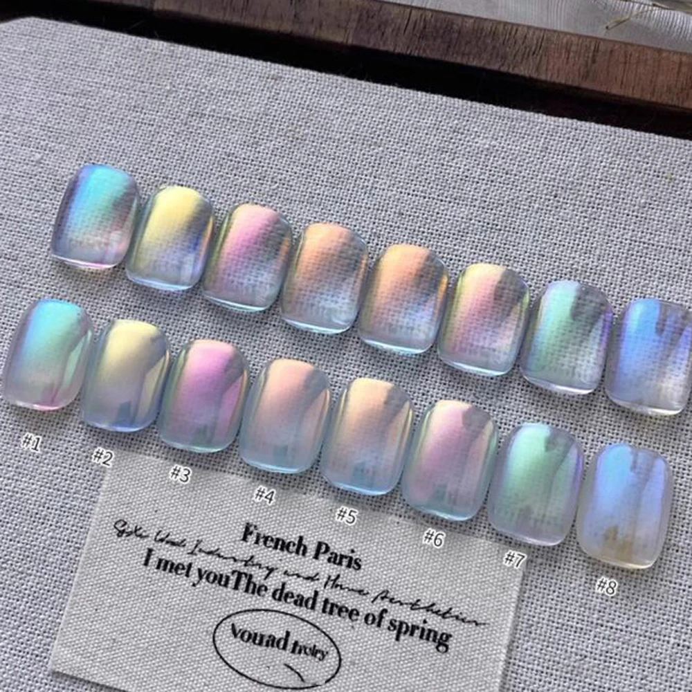 0.2g/Jar 9가지 색상 전기 도금 오로라 네일 홀로그램 파우더 펑크 메탈릭 UV 젤 네일 파우더??울트라 파인 미러 네일 글리터 *