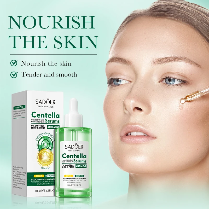 100ml SADOER Centella Hyaluronic Acid Facial Serum Face Firming Hydrating Essence Skin Care
