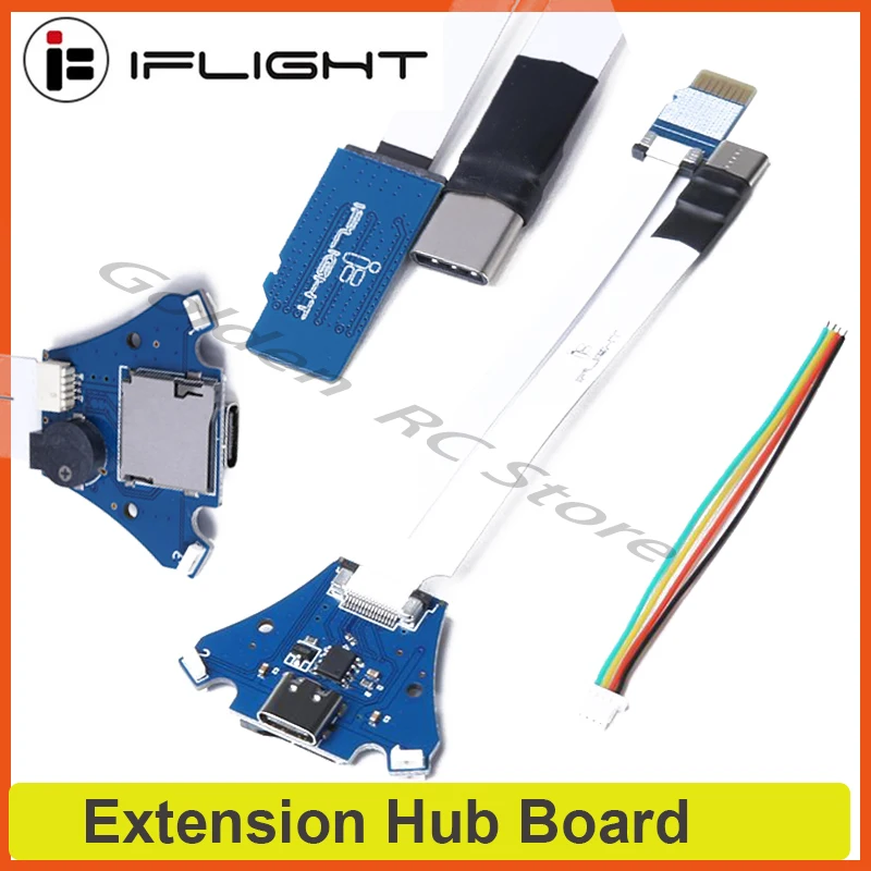 

Плата расширения IFlight Hub с Type-C/SD/светодиодный/Buzzer для дрона Hummel HD V2 Whoop FPV