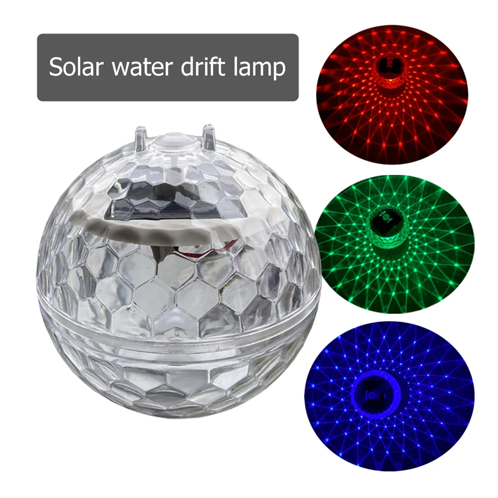 Solar Powered Pond Floating Light LED Swimming Pool Lamp IP66 Waterproof Water Drift Lamp Fountain Garden Decoration