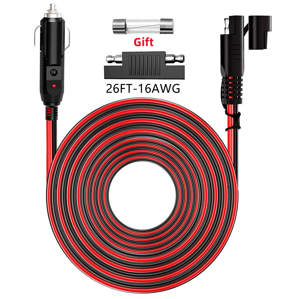 Extension cable SAE to SAE quick disconnect connector wire connector with reverse adapter suitable for car and motorcycle RV