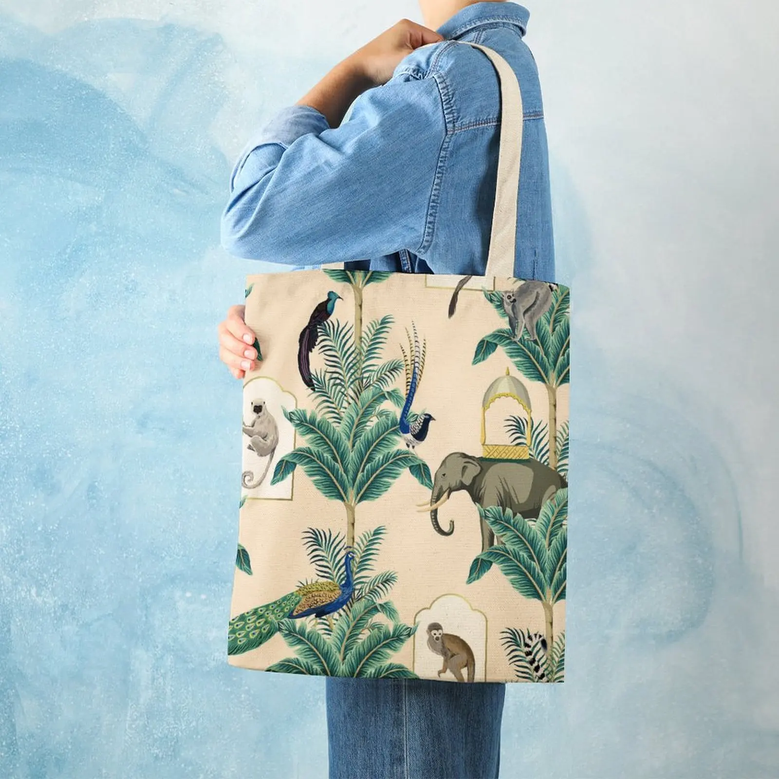 Customized Pattern Tote Shopping Bag for Women 2023 Shoulder Bag Female Casual Top-handle Bag Double Sided Printing Handbag Tote