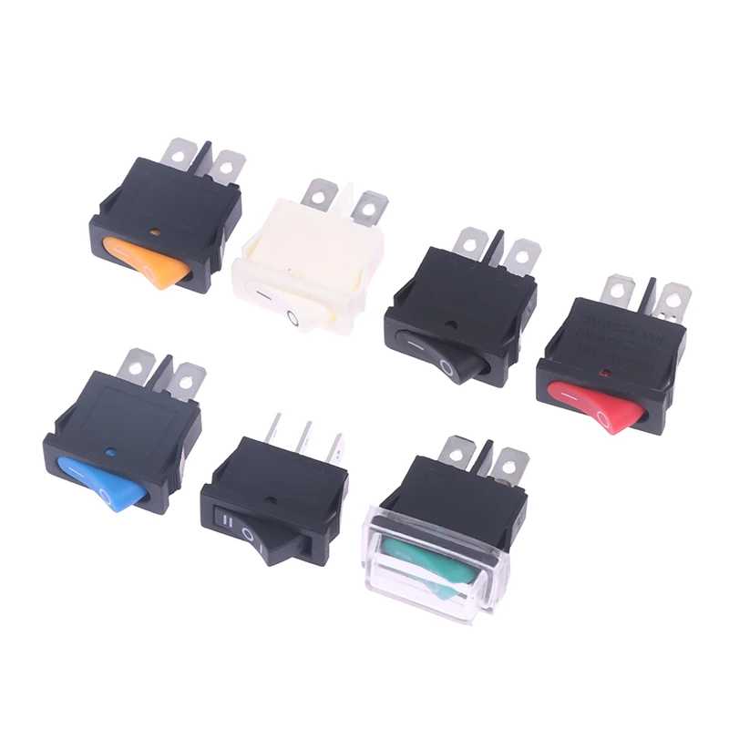 5pcs KCD1-110 9.5x2mm Rocker Switch ON/OFF 2 Pin Instrument Power Toggle Switch Circuit Waterproof rocker switch