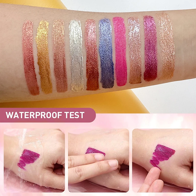Flüssiger Lippenstift mit Glitzereffekt, schimmernder, glänzender Lipgloss, perlmuttartiger Lippenton, wasserfest, langanhaltend, matt, Diamant-Lippenglasur_voghion.com