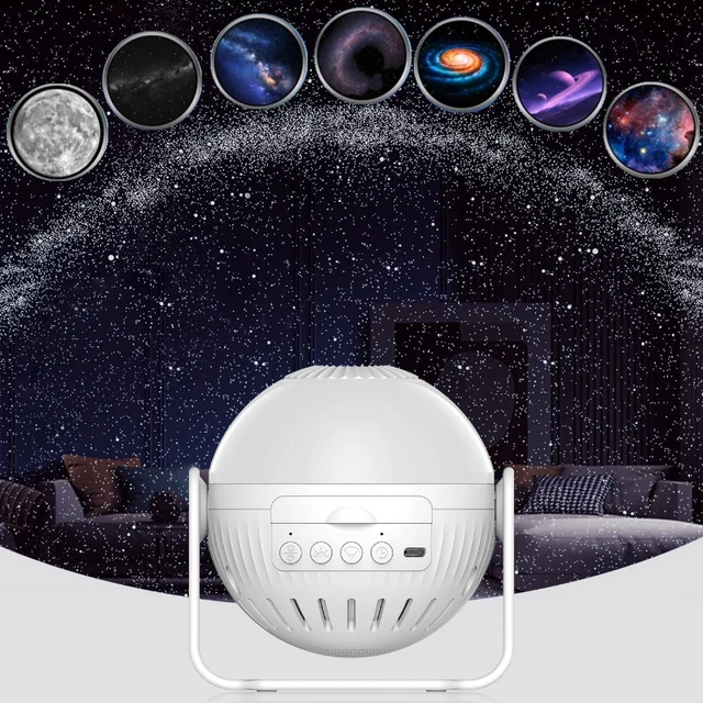 LED Stern Projektor Nachtlicht 7 in 1 Galaxy Starry Sky Projektor Lampe  Planetarium Projectionr USB Nacht Rotierenden Lichter 우주 무드등 - AliExpress