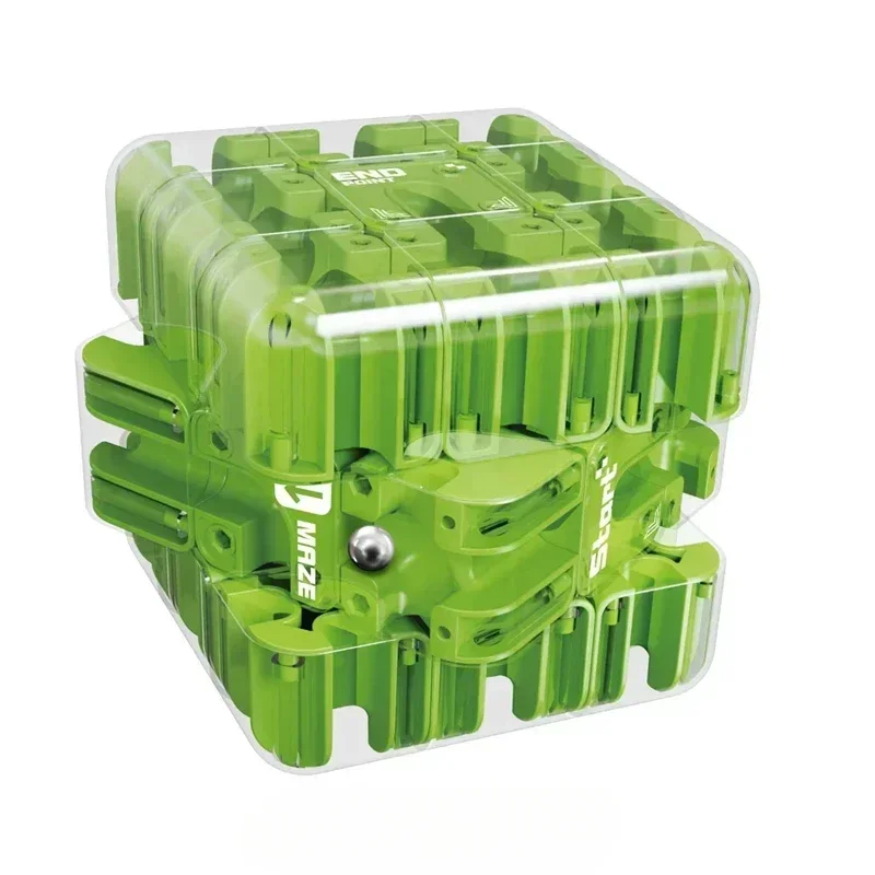 3D Maze Magic Cube Six-sided Transparent Puzzle Speed Cube Rolling Ball Cubes Maze Toys for Children Stress Reliever Fidget Toys