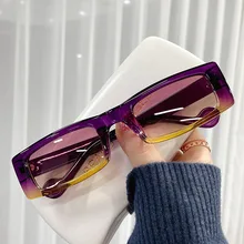 

LONSY Fashion Ins Popular Colorful Square Sunglasses Women Brand Designer Retro Small Rectangle Sun Glasses Shades Female UV400