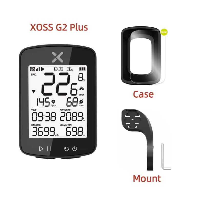 XOSS Advanced Wireless GPS Cycling Computer with Bluetooth Tracker and Waterproof Odometer