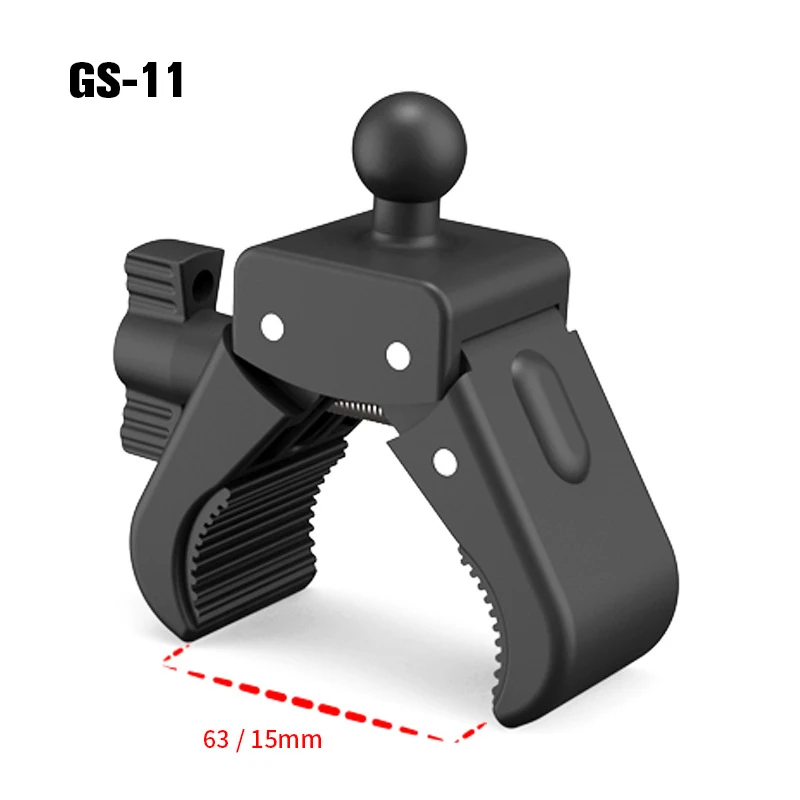 Motorcycle Bike Handlebar Rail Mount, 17mm Ball Head Claw Clamp Base Dual Socket Arm for Gopro 11 insta360 X3 Cameras Accessories