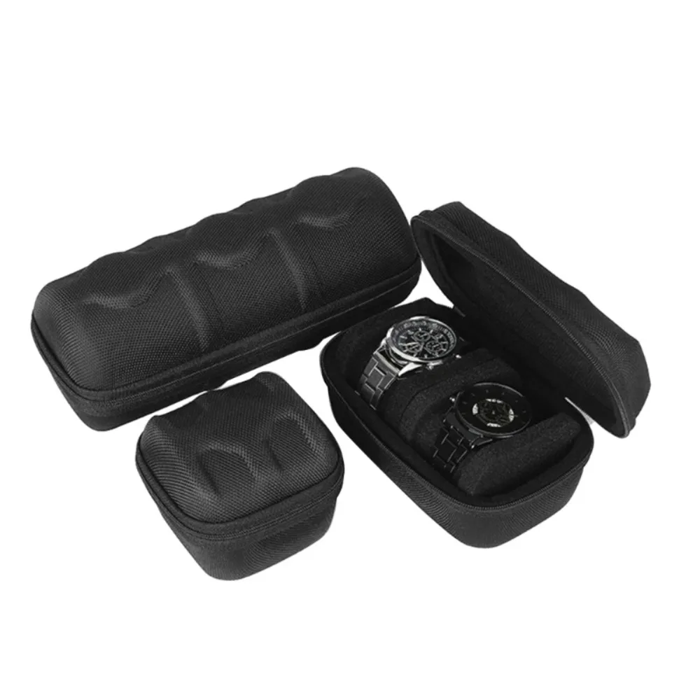 WaterproofWatchStorageBoxUniqueBlackZipperTravelCarryingCase