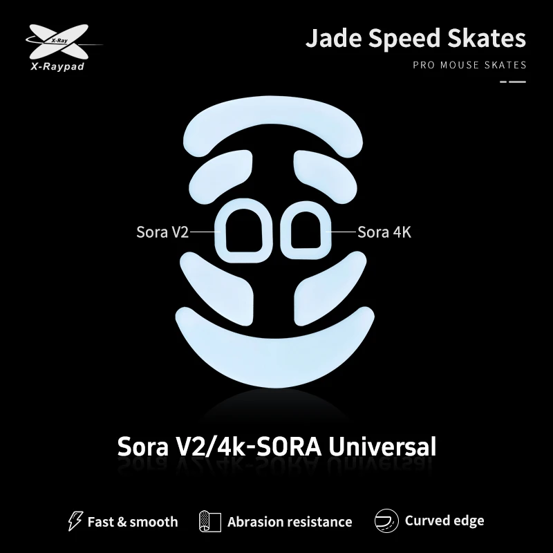 X-Raypad Jade Speed Mouse Skates Series X2 sets PTFE DIY Mice Glide Feet ICE Speed Version Wear Resistant Esport