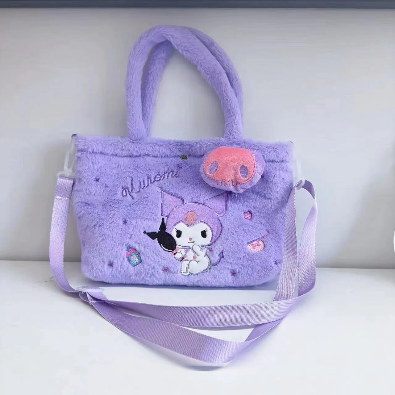 Ladies Handbag Sanrio Hello Kitty Plush Bag Kawaii Kuromi My Melody Cute Cartoon Anime Handbag Cinnamoroll Storage Tote Bags Women Girl Gifts