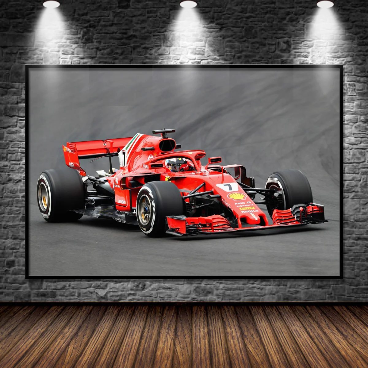 Formula F1 Raceway Ferraris Sf71H Racing Sport Car Poster E Stampe Modern Canvas Wall Art Paintings For Living Room Decor