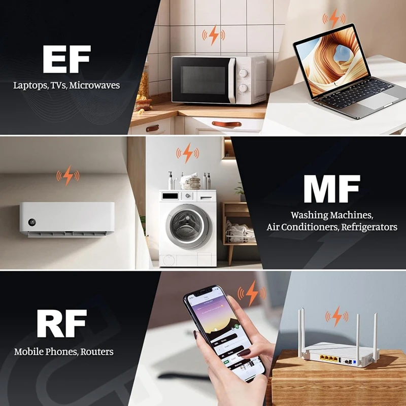 T36C EMF Meter, Rechargeable Digital Electromagnetic Field Radiation Detector Hand-Held Digital LCD EMF Detector