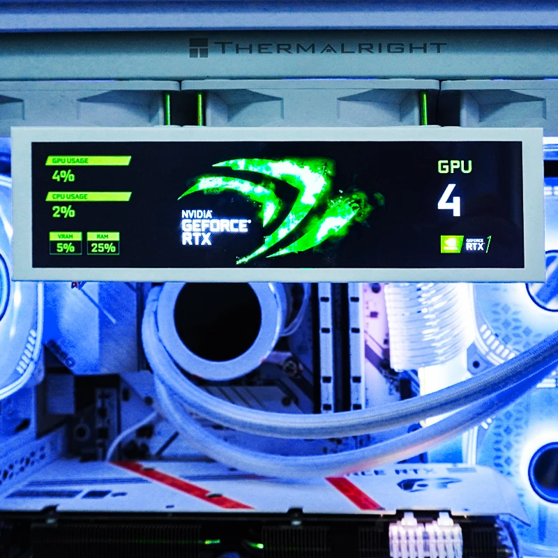 Ips Tipoc Secundária Screen Case Cpu Gpu Ram Monitoramento do Computador Chassis Display Usb Inteligente Aida Livre 8.8 Novo Turing - Imagem 2